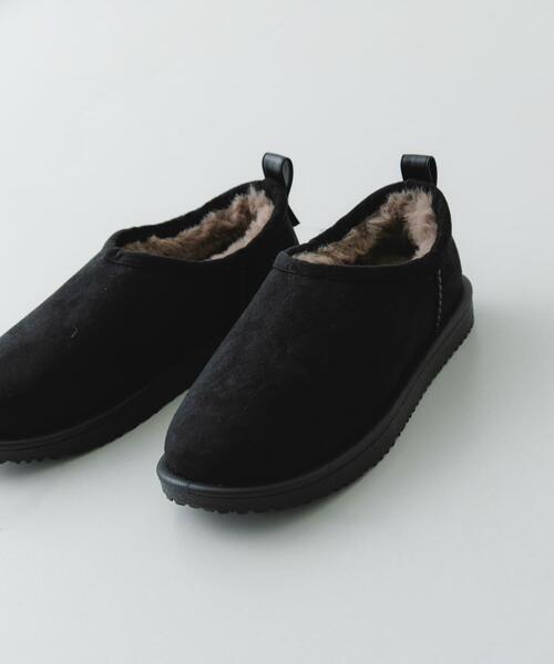 RODE SKO（ロデスコ）の「TEMPERATE　SHLOKムートン風スリッポンレインシューズ（レインシューズ・レディース・ブラック/グレー・39/38/37）」の3枚目の写真