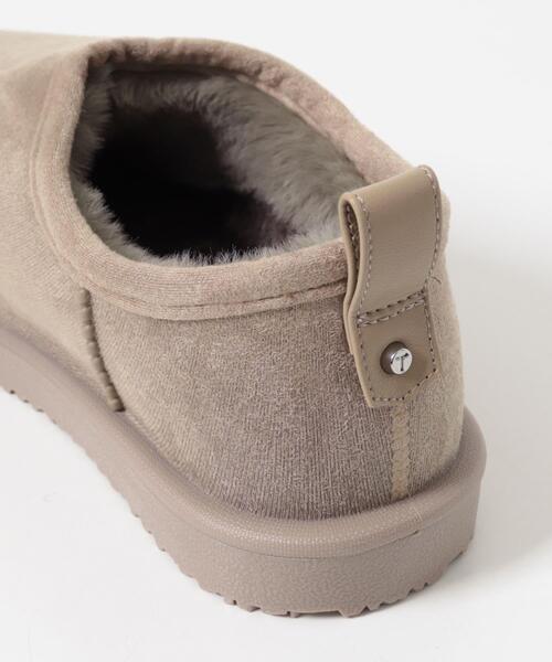 TEMPERATE SHLOKムートン風スリッポンレインシューズ（レインシューズ