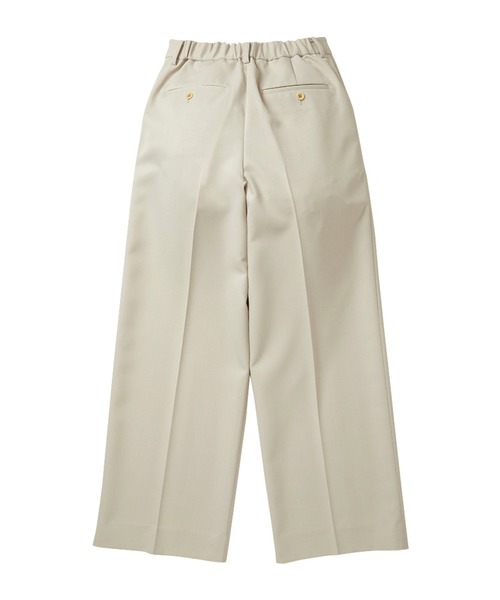 Trefle blanc（トレフルブラン）の「【original】Twill semi wide pants（スラックス・レディース・ベージュ・FREE）」の2枚目の写真