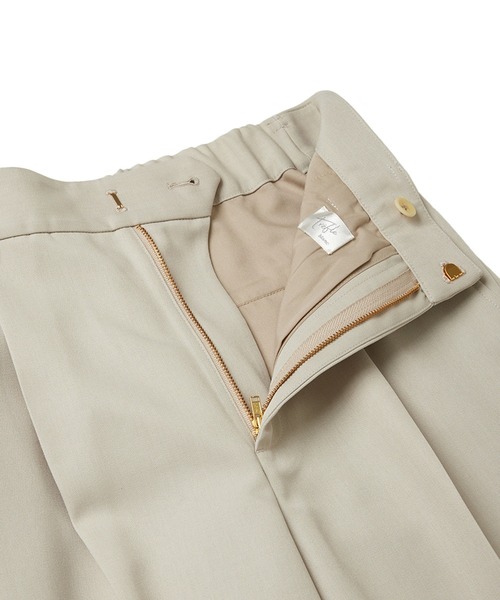 Trefle blanc（トレフルブラン）の「【original】Twill semi wide pants（スラックス・レディース・ベージュ・FREE）」の4枚目の写真