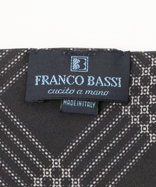BEAMS F(ビームスエフ)の「FRANCO BASSI / シルク チェック柄 スカーフ(マフラー・メンズ・ブラウン/ブラック・ONE SIZE)」の5枚目の写真