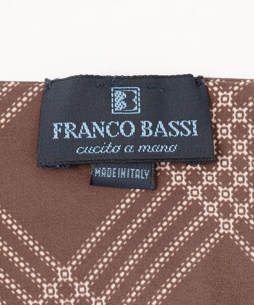 BEAMS F(ビームスエフ)の「FRANCO BASSI / シルク チェック柄 スカーフ(マフラー・メンズ・ブラウン/ブラック・ONE SIZE)」の8枚目の写真