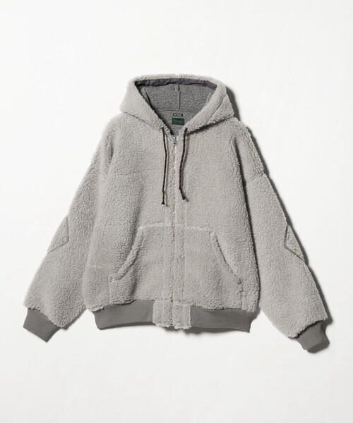 FILL THE BILL（フィルザビル）の「＜FILL THE BILL＞ボア フーディー（パーカー・レディース・ブラック/ライトグレー・1）」の2枚目の写真