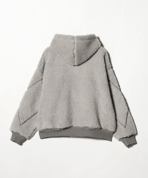 FILL THE BILL（フィルザビル）の「＜FILL THE BILL＞ボア フーディー（パーカー・レディース・ブラック/ライトグレー・1）」の3枚目の写真