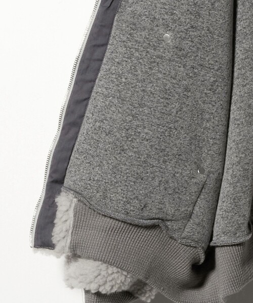 FILL THE BILL（フィルザビル）の「＜FILL THE BILL＞ボア フーディー（パーカー・レディース・ブラック/ライトグレー・1）」の8枚目の写真