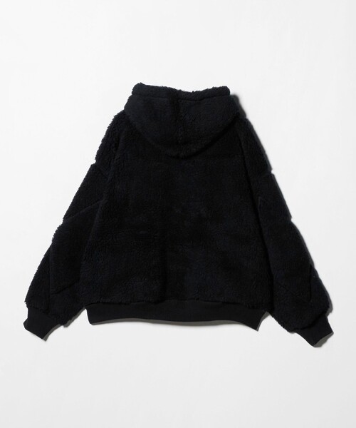 FILL THE BILL（フィルザビル）の「＜FILL THE BILL＞ボア フーディー（パーカー・レディース・ブラック/ライトグレー・1）」の10枚目の写真