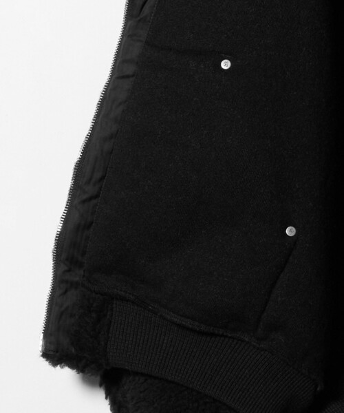 FILL THE BILL（フィルザビル）の「＜FILL THE BILL＞ボア フーディー（パーカー・レディース・ブラック/ライトグレー・1）」の12枚目の写真