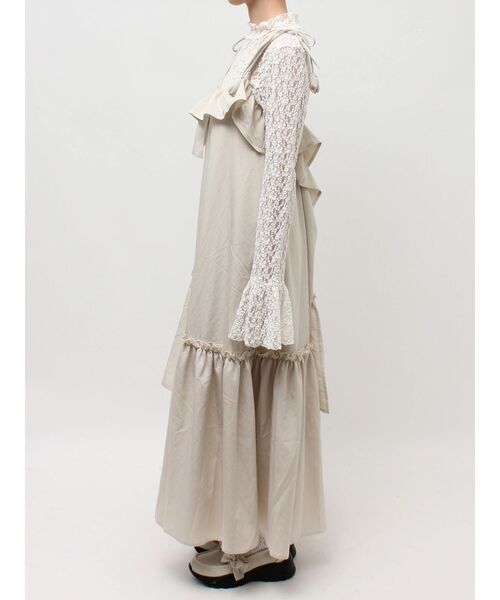 merry jenny（メリージェニー）の「tulip frillキャミワンピース（ワンピース・レディース・ベージュ/ブラック・FREE）」の10枚目の写真