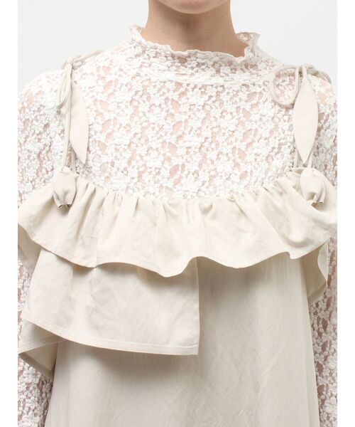 merry jenny（メリージェニー）の「tulip frillキャミワンピース（ワンピース・レディース・ベージュ/ブラック・FREE）」の12枚目の写真