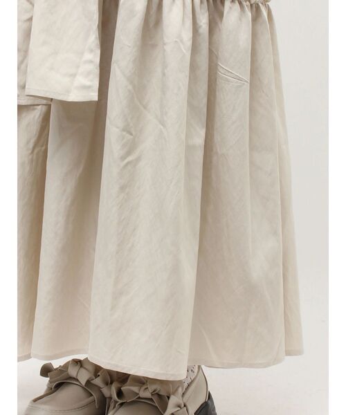 merry jenny（メリージェニー）の「tulip frillキャミワンピース（ワンピース・レディース・ベージュ/ブラック・FREE）」の15枚目の写真