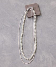 VIS | ガラスパール3連ネックレス(ネックレス)