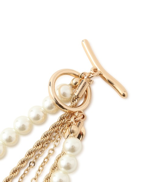 VIS（ビス）の「ガラスパール3連ネックレス（ネックレス・レディース・ゴールド/シルバー・FREE）」の12枚目の写真