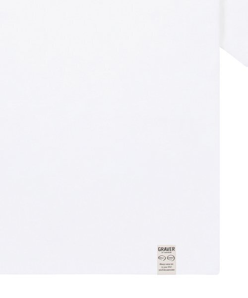 GRAVER（グレーバー）の「[ユニセックス]スモールGフラワースマイル半袖Tシャツ_ホワイト（Tシャツ/カットソー・レディース・ホワイト・SMALL/MEDIUM/LARGE/X-LARGE）」の4枚目の写真