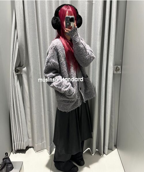 MUSINSA STANDARD WOMAN（ムシンサスタンダードウーマン）の「ウィメンズヘビーウェイト裏起毛ツーピンタックワイドバンディングスラックス[チャコールグレー]（スラックス・レディース・その他・34/32/30/31/25/26/27/28/29）」の5枚目の写真