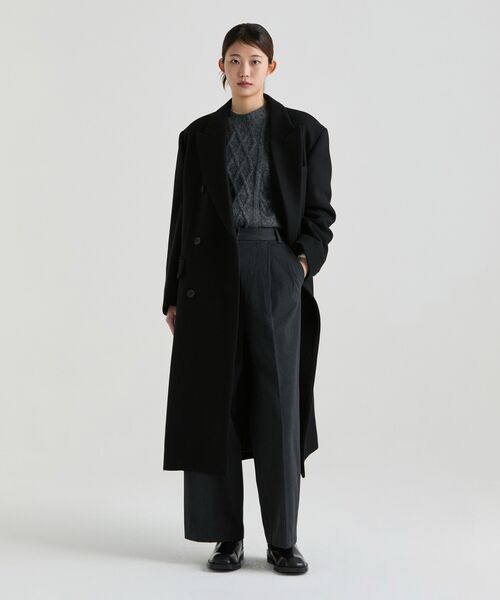 MUSINSA STANDARD WOMAN（ムシンサスタンダードウーマン）の「ウィメンズヘビーウェイト裏起毛ツーピンタックワイドバンディングスラックス[チャコールグレー]（スラックス・レディース・その他・34/32/30/31/25/26/27/28/29）」の7枚目の写真