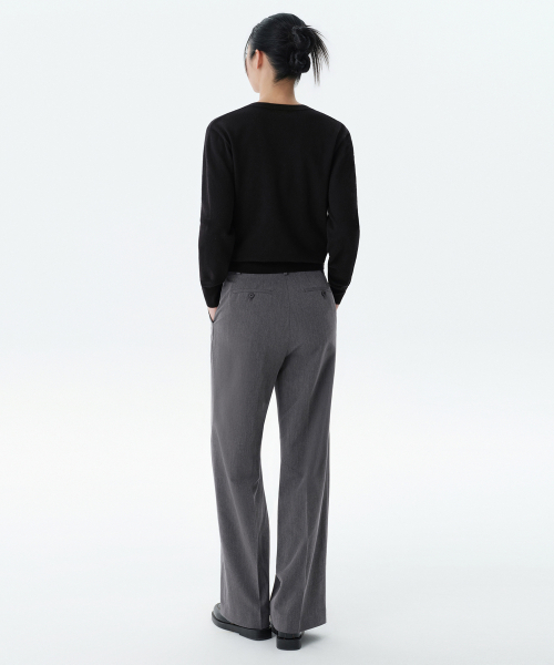MUSINSA STANDARD WOMAN（ムシンサスタンダードウーマン）の「ウィメンズストレートヒドゥンバンディングスラックス[ミディアムグレー]（スラックス・レディース・その他・32/30/24/25/26/27/28/29/31/34）」の3枚目の写真