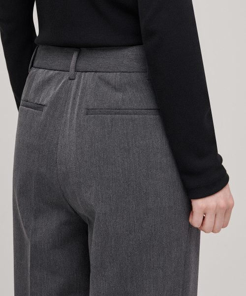 MUSINSA STANDARD WOMAN（ムシンサスタンダードウーマン）の「ウィメンズストレートヒドゥンバンディングスラックス[ミディアムグレー]（スラックス・レディース・その他・32/30/24/25/26/27/28/29/31/34）」の6枚目の写真