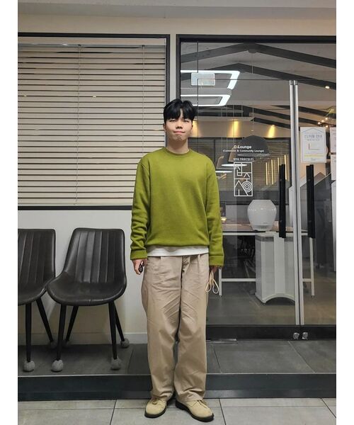 MUSINSA STANDARD（ムシンサスタンダード）の「ミニマルクルーネックニット[アボカド]（ニット/セーター・メンズ・その他・XX-LARGE/SMALL/MEDIUM/LARGE/X-LARGE）」の9枚目の写真