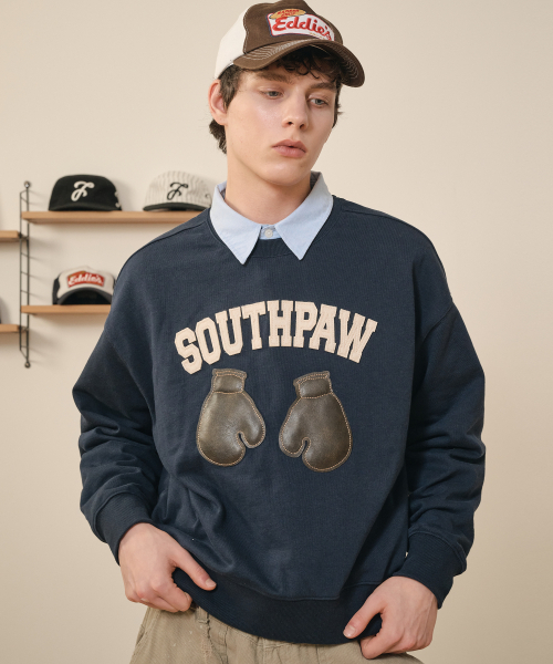 TAKEASY(テイクイージー)の「サウスポー クロップ スウェット (ダークネイビー)(スウェット・メンズ・その他・SMALL/MEDIUM/LARGE)」の3枚目の写真