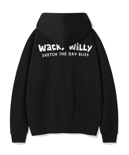Wacky WiLLy(ワッキーウィリー)の「ベーシックワキタイポロゴフードジップアップブラック(パーカー・レディース・その他・SMALL/MEDIUM/LARGE/X-LARGE)」の3枚目の写真