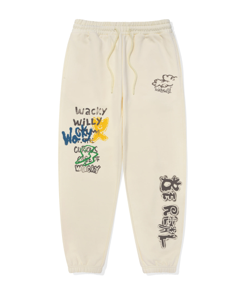 Wacky WiLLy(ワッキーウィリー)の「スプレイグラフィックスウェットパンツクリーム(スウェットパンツ・レディース・その他・LARGE/X-LARGE/SMALL/MEDIUM)」の2枚目の写真