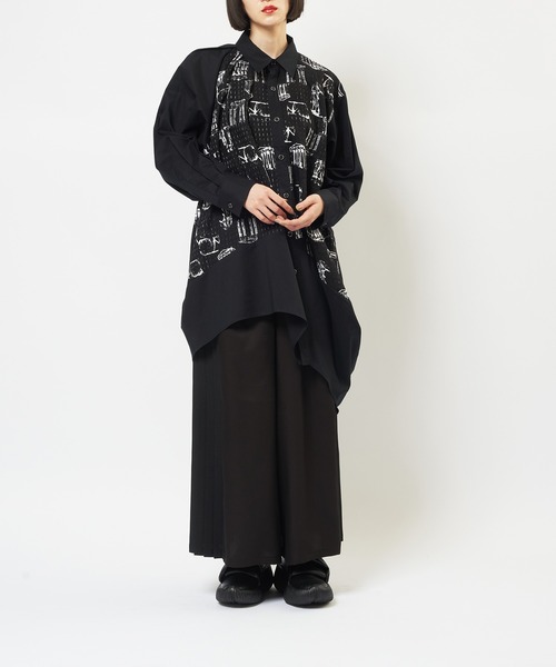 gomme（ゴム）の「パルテノンビックブラウス（シャツ/ブラウス・レディース・グレー/ブラック/ホワイト・MEDIUM）」の4枚目の写真