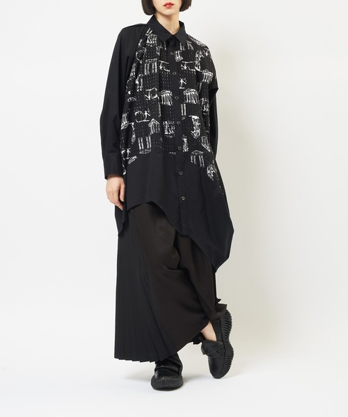 gomme（ゴム）の「パルテノンビックブラウス（シャツ/ブラウス・レディース・グレー/ブラック/ホワイト・MEDIUM）」の6枚目の写真