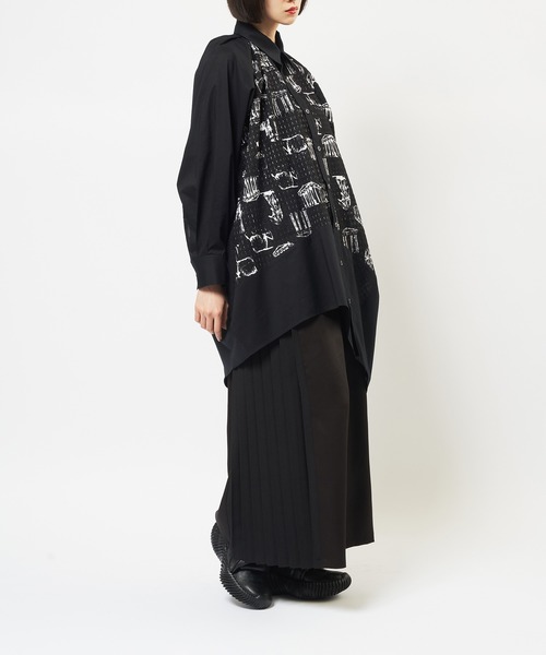 gomme（ゴム）の「パルテノンビックブラウス（シャツ/ブラウス・レディース・グレー/ブラック/ホワイト・MEDIUM）」の7枚目の写真