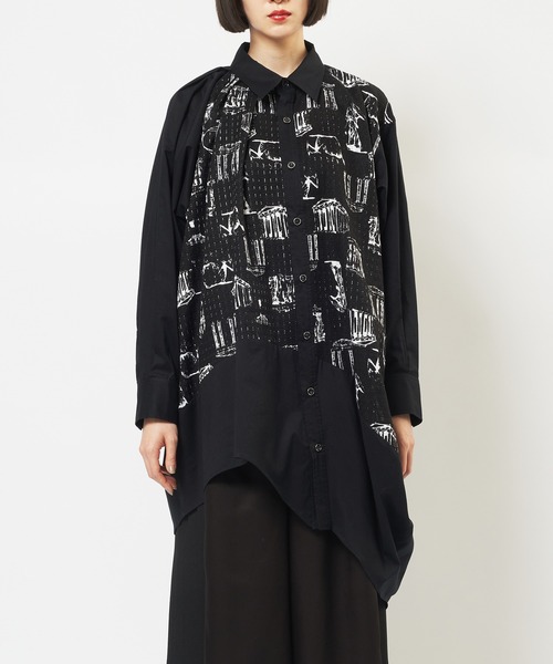 gomme（ゴム）の「パルテノンビックブラウス（シャツ/ブラウス・レディース・グレー/ブラック/ホワイト・MEDIUM）」の15枚目の写真