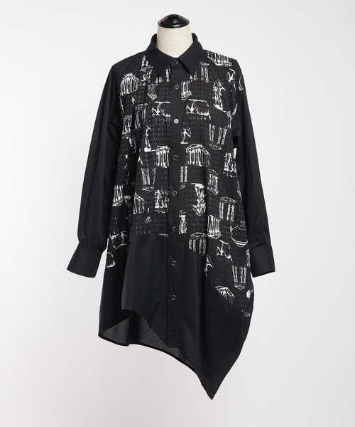 gomme（ゴム）の「パルテノンビックブラウス（シャツ/ブラウス・レディース・グレー/ブラック/ホワイト・MEDIUM）」の18枚目の写真