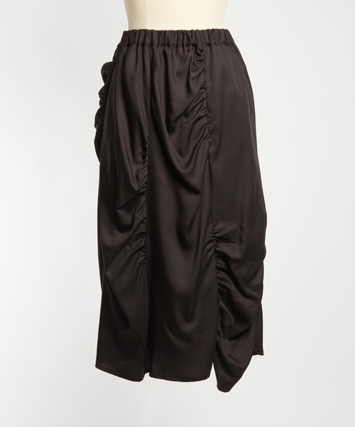 gomme(ゴム)の「ツイルギャザースカート(スカート・レディース・カーキ/ブラック/ネイビー・MEDIUM)」の14枚目の写真