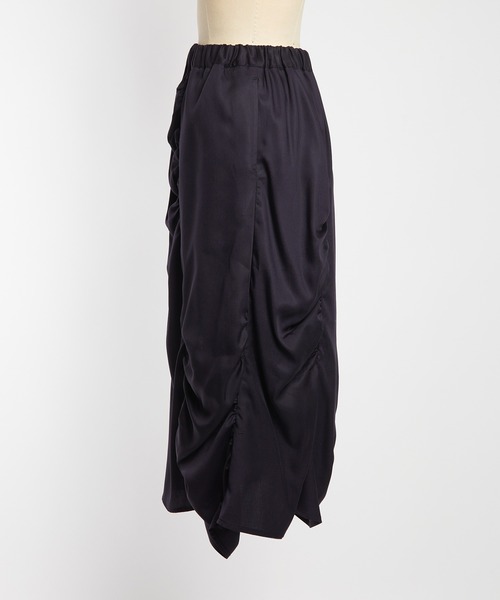 gomme(ゴム)の「ツイルギャザースカート(スカート・レディース・カーキ/ブラック/ネイビー・MEDIUM)」の4枚目の写真