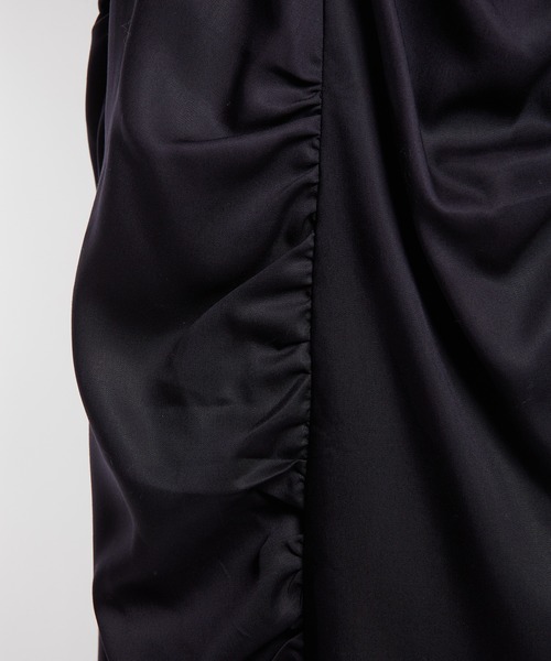 gomme(ゴム)の「ツイルギャザースカート(スカート・レディース・カーキ/ブラック/ネイビー・MEDIUM)」の8枚目の写真