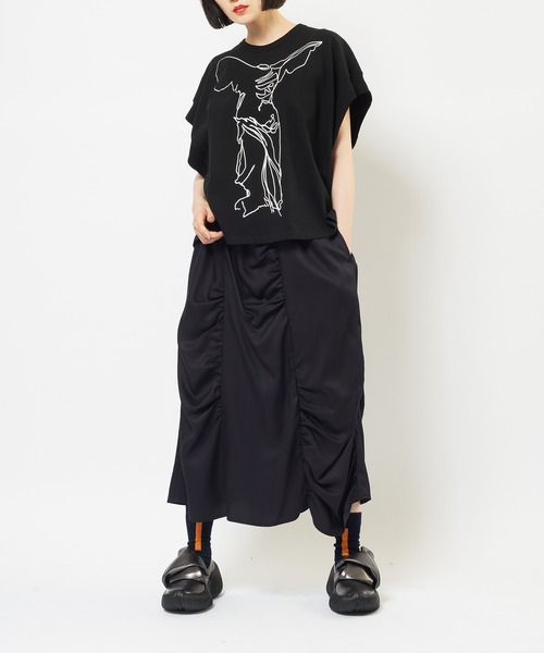 gomme(ゴム)の「ツイルギャザースカート(スカート・レディース・カーキ/ブラック/ネイビー・MEDIUM)」の20枚目の写真