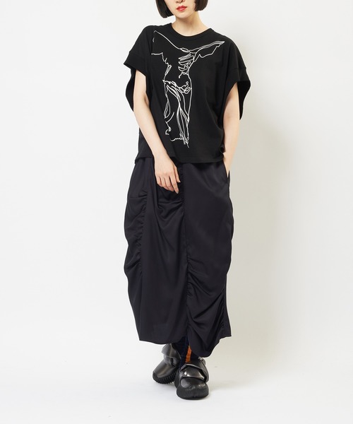 gomme(ゴム)の「ツイルギャザースカート(スカート・レディース・カーキ/ブラック/ネイビー・MEDIUM)」の21枚目の写真