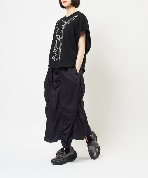 gomme(ゴム)の「ツイルギャザースカート(スカート・レディース・カーキ/ブラック/ネイビー・MEDIUM)」の22枚目の写真