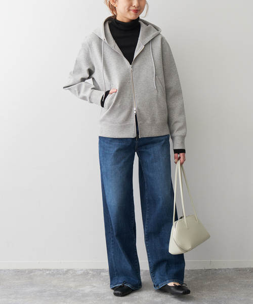 Spick & Span(スピックアンドスパン)の「《追加5》ストレッチジップフードパーカー(パーカー・レディース・チャコールグレー/ライトグレー/ブラウン・FREE)」の7枚目の写真