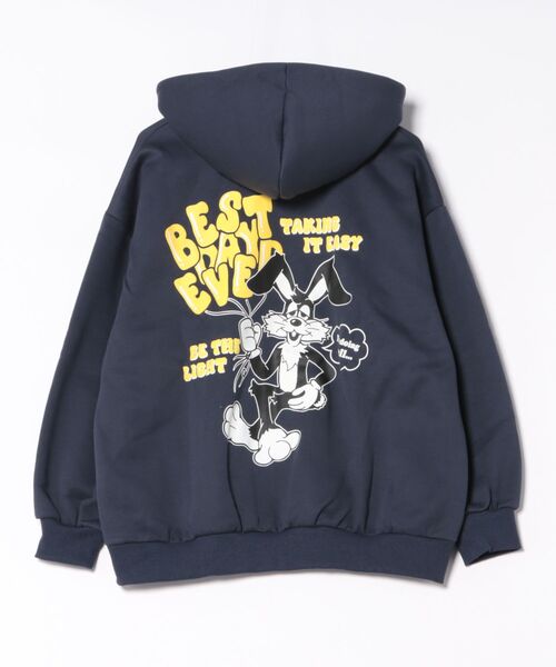 セール】《バックキャラ×ゆるストリート》レディース 裏起毛 ジップ