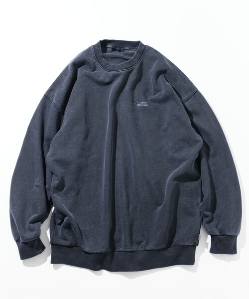 NAUTICA/ノーティカ ピグメント加工 HIDDEN LOGO クルーネック