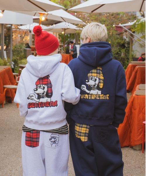 centimeter(センチメーター)の「CMT ruler check hoodie(パーカー・メンズ・ブラック/ネイビー/杢グレー・LARGE/MEDIUM/SMALL)」の4枚目の写真