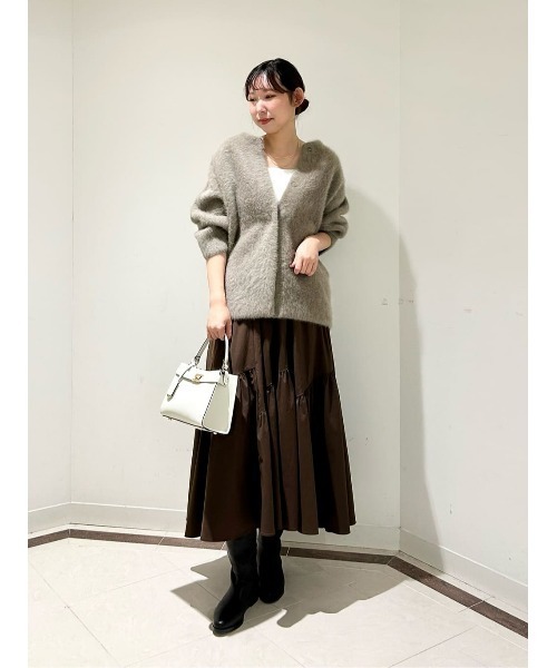 allureville（アルアバイル）の「◇バイヤス切替ギャザースカート（スカート・レディース・ブラウン・1/2）」の3枚目の写真