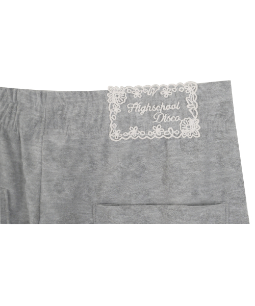 HIGH SCHOOL DISCO（ハイスクールディスコ）の「フラワーブーツカットフリルパンツ（スウェットパンツ・レディース・その他・SMALL/MEDIUM）」の3枚目の写真