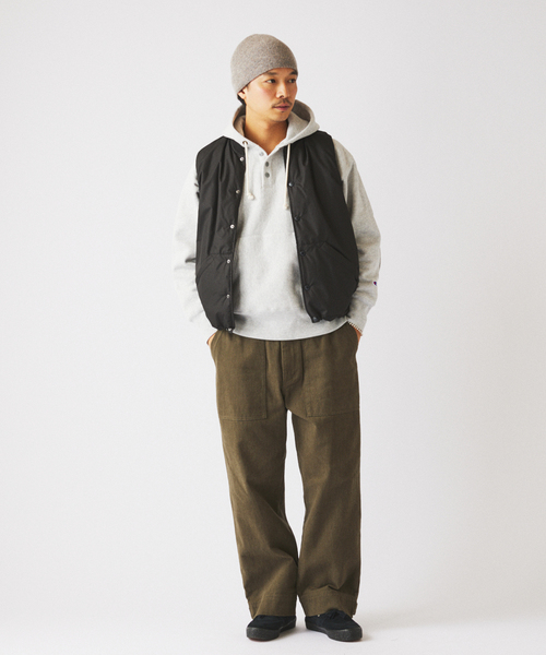 TAION / タイオン 別注 ヴァーチカルキルト リバーシブル ダウンベスト