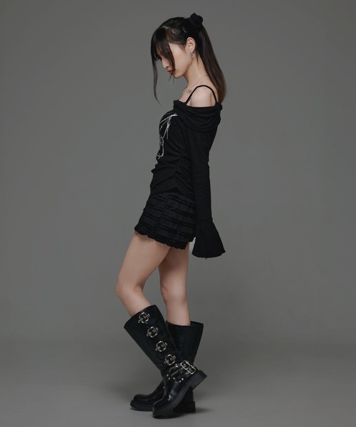 .KOM(ドットコム)の「『.KOM/ドットケーオーエム』デザインロングスリーブ【GC】(Tシャツ/カットソー・レディース・ブラック/ホワイト・FREE)」の8枚目の写真