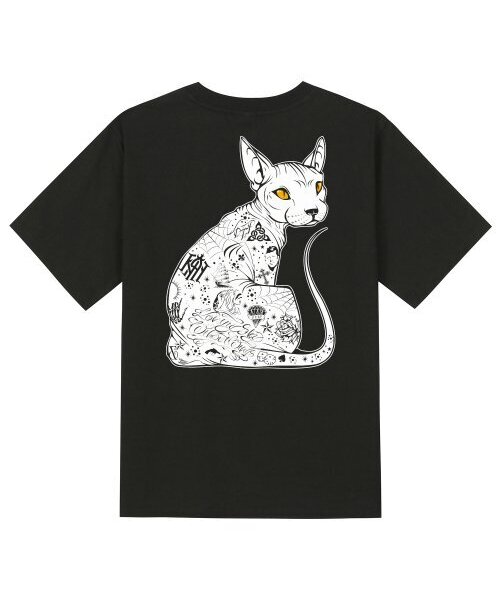 KAN6312(カン6312)の「KTB0086 チカノスピンクス 半袖Tシャツ - ブラック(Tシャツ/カットソー・メンズ・その他・LARGE/MEDIUM/SMALL/X-LARGE)」の1枚目の写真