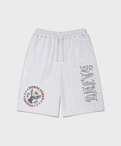 SAINTPAIN(セイントペイン)の「SP ピジョン スウェットショーツ アッシュメランジ(スウェットパンツ・メンズ・その他・MEDIUM/LARGE)」の1枚目の写真