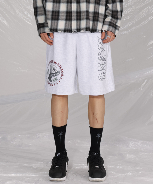SAINTPAIN(セイントペイン)の「SP ピジョン スウェットショーツ アッシュメランジ(スウェットパンツ・メンズ・その他・MEDIUM/LARGE)」の3枚目の写真