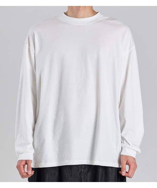BUTTON SEOUL（ボタンソウル）の「スーピマ100 ロングスリーブTシャツ (ホワイト)（Tシャツ/カットソー・レディース・その他・MEDIUM/LARGE/X-LARGE）」の2枚目の写真