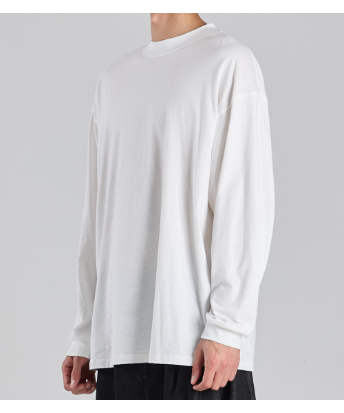 BUTTON SEOUL（ボタンソウル）の「スーピマ100 ロングスリーブTシャツ (ホワイト)（Tシャツ/カットソー・レディース・その他・MEDIUM/LARGE/X-LARGE）」の3枚目の写真