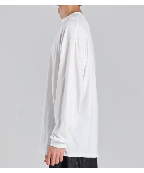 BUTTON SEOUL（ボタンソウル）の「スーピマ100 ロングスリーブTシャツ (ホワイト)（Tシャツ/カットソー・レディース・その他・MEDIUM/LARGE/X-LARGE）」の4枚目の写真